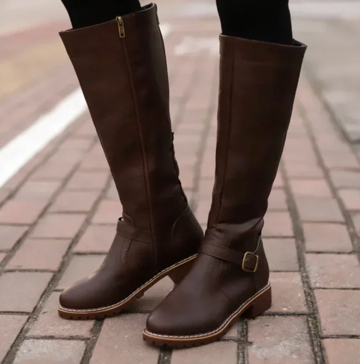 Drune |  Overknee Winterstiefel aus Veganem Leder für Damen - Ideal für Winter