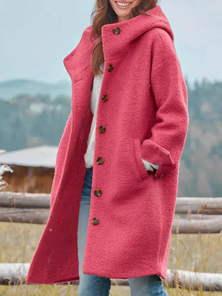 Drune | Übergrobe Bouclé-Jacke mit Knopfverschluss
