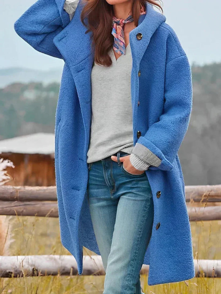 Drune | Übergrobe Bouclé-Jacke mit Knopfverschluss