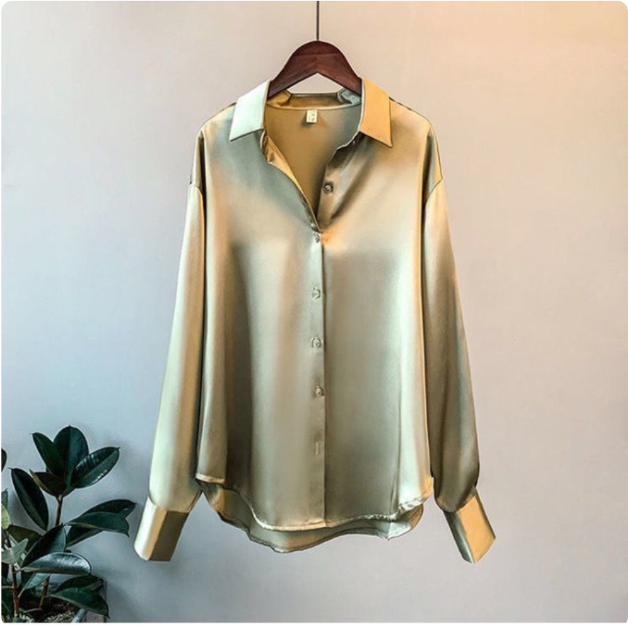 Drune | Damen Satin Bluse