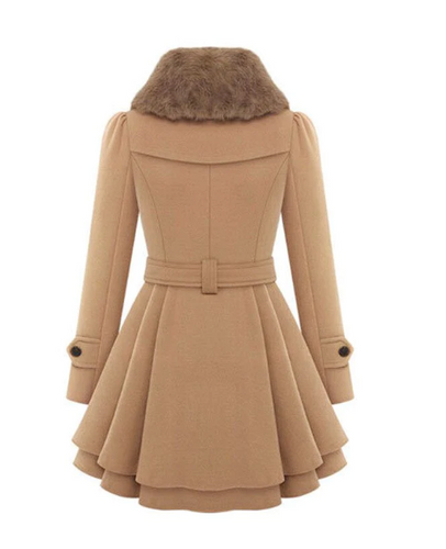Drune | Wollmischjacke - stilvolle doppelte Breasted Jacke mit Gürtel