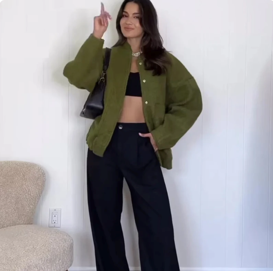 Drune | Überdimensionale Bomberjacke aus Tweed für Frauen