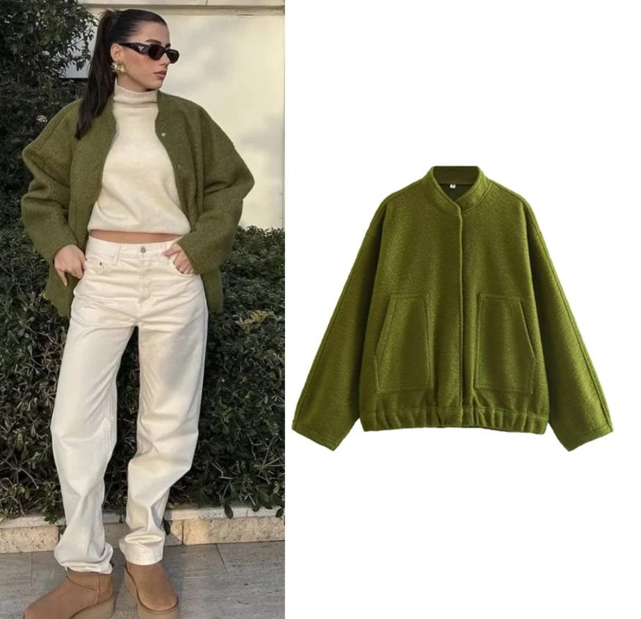 Drune | Überdimensionale Bomberjacke aus Tweed für Frauen