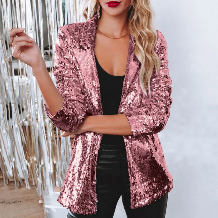 Drune | Stilvolle Winter Schicke Glitzer Blazer Für Frauen