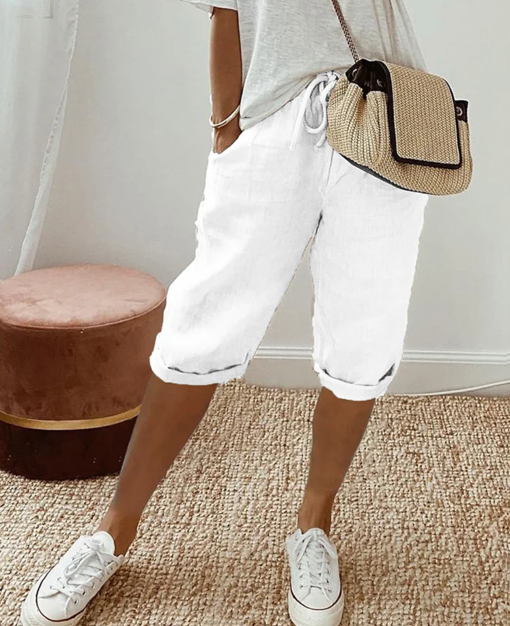 Drune - Kurze Trendy modische Kniehose für Damen