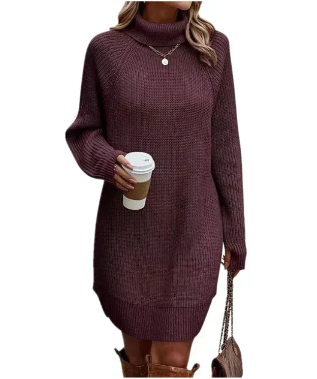 Drune | Gestricktes Damen Sweatkleid mit Kragen