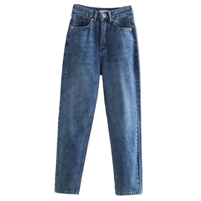 Drune | Hochgeschnittene Jeans mit geradem Bein