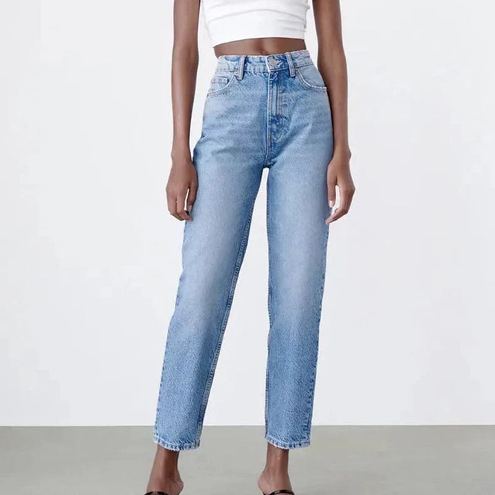 Drune | Hochgeschnittene Jeans mit geradem Bein