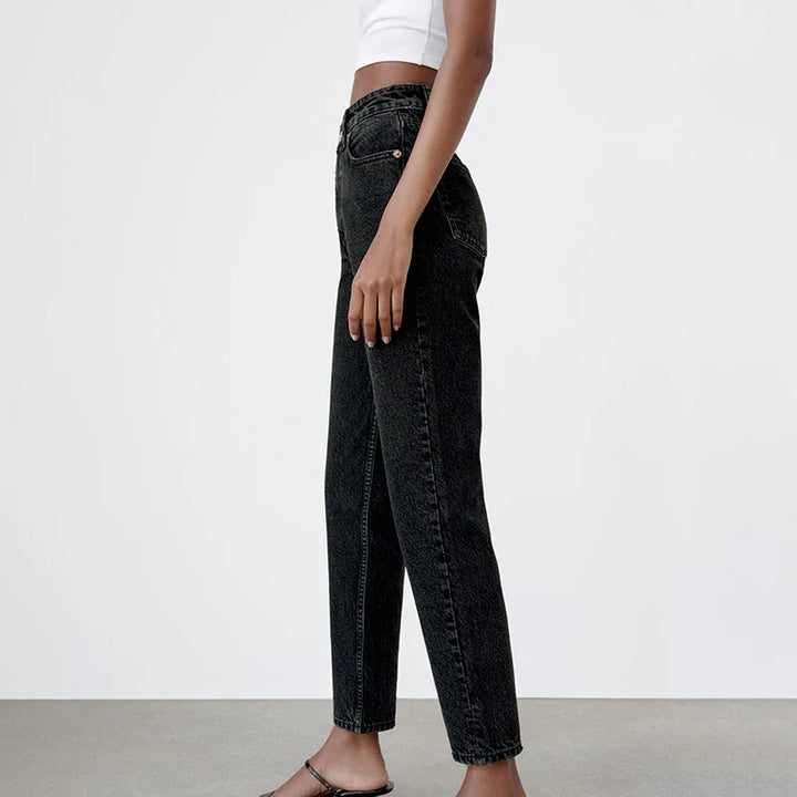 Drune | Hochgeschnittene Jeans mit geradem Bein