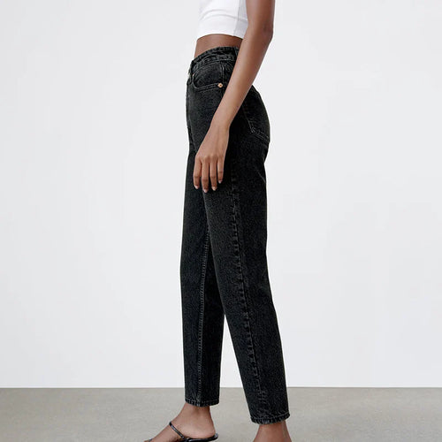Drune | Hochgeschnittene Jeans mit geradem Bein