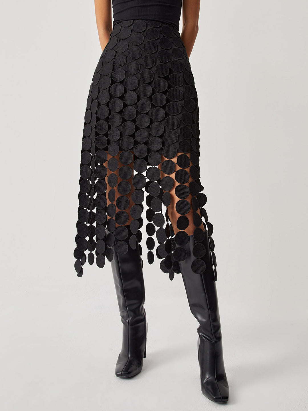 Drune | Rock Eleganter Bodycon Midirock mit hoher Taille