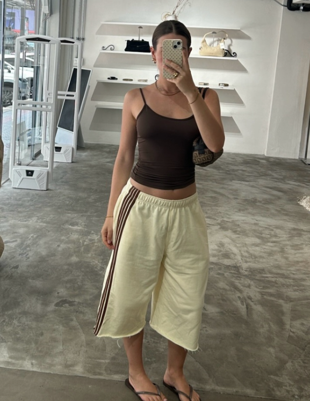 Damen lässige Sport-Bermudashorts mit seitlichen Streifen Drune