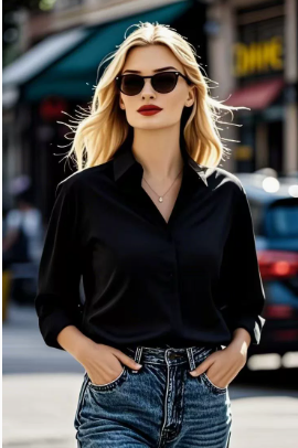 Drune | Schicke, Oversized Bluse mit Knopfleiste für Damen