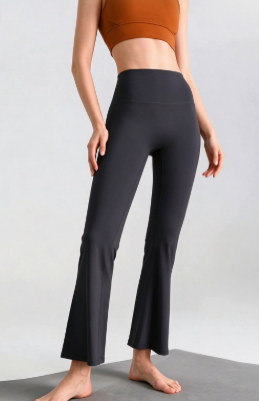 Damen High-Waist Stretch Schlaghose mit breitem Komfortbund Drune