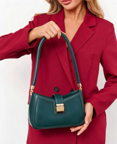 Drune Stilvolle Linke Schultertasche | Damen Designer Handtasche mit Reißverschluss