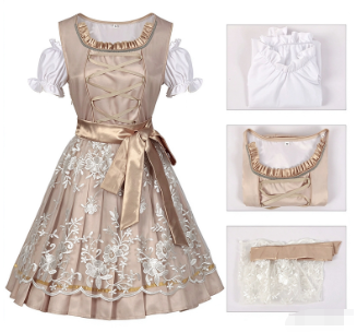 Damen Trachtenkleid mit romantischen Details und traditionellem Schnitt Drune