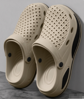 Herren-Clogs mit Belüftungslöchern und rutschfester Gummisohle