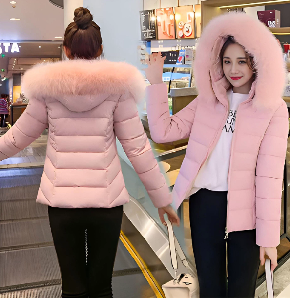 Drune | Stilvolle Winterjacke damen mit Fellkragen