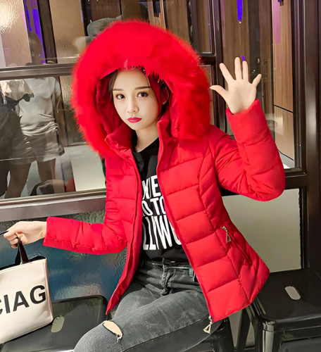 Drune | Stilvolle Winterjacke damen mit Fellkragen