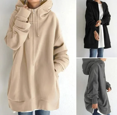 Drune | Damen-Hoodie mit Reißverschluss für Herbst/Winter