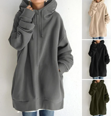 Drune | Damen-Hoodie mit Reißverschluss für Herbst/Winter