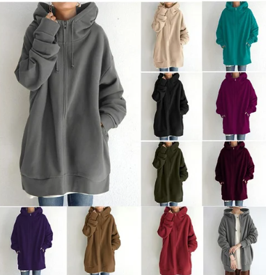 Drune | Damen-Hoodie mit Reißverschluss für Herbst/Winter
