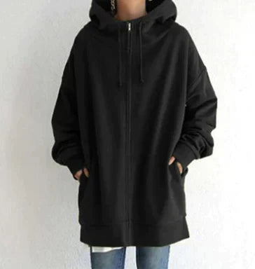 Drune | Damen Winter Zip Kapuzenpullover