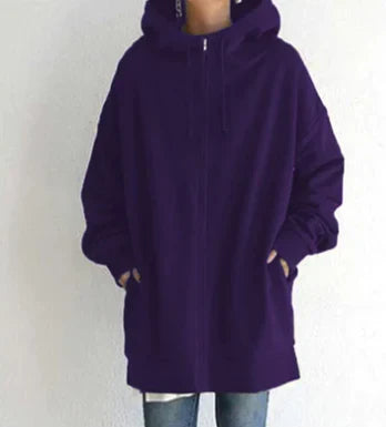 Drune | Damen Winter Zip Kapuzenpullover