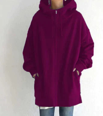 Drune | Damen Winter Zip Kapuzenpullover