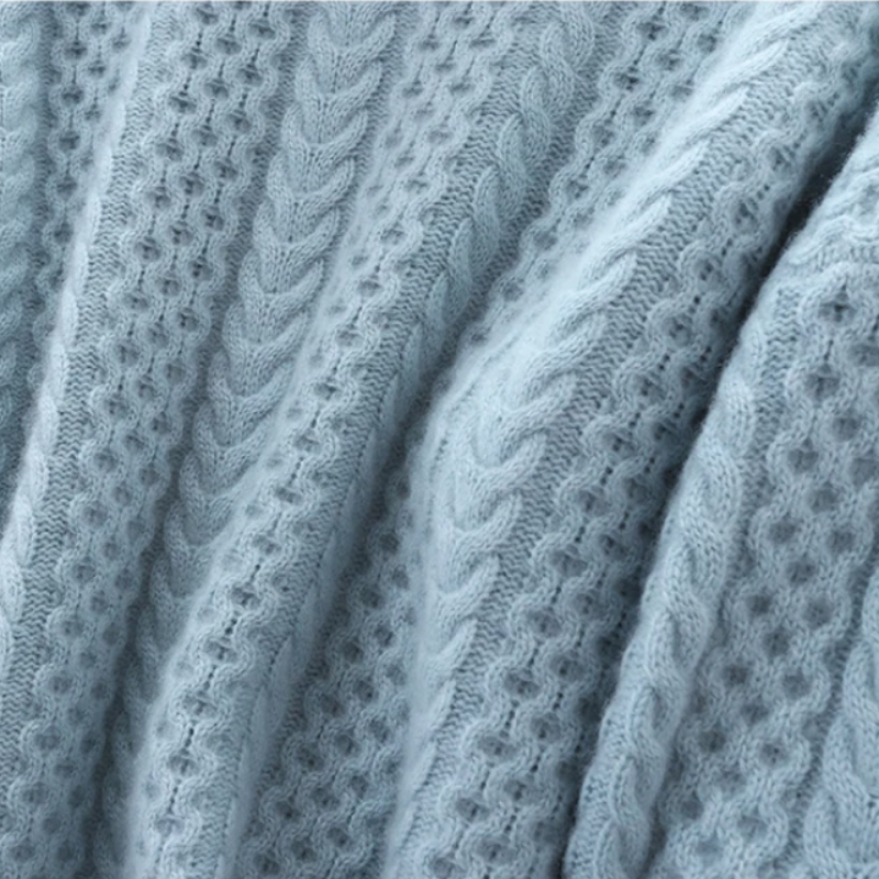 Drune | Strickpullover Weiche Kaschmirmischung Kabelstrick Hoher Rollkragen