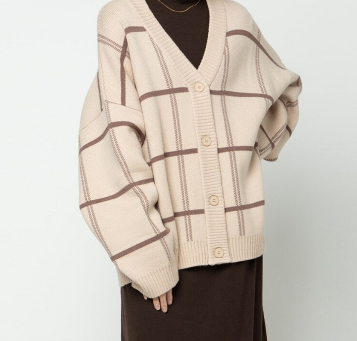 Drune | Retro Cardigan Eine Legere und Bequeme Outfit