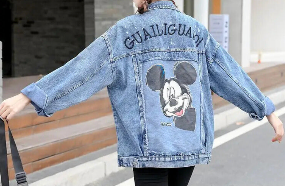 Drune | Jeansjacke mit coolem Design MM Mouse Woman