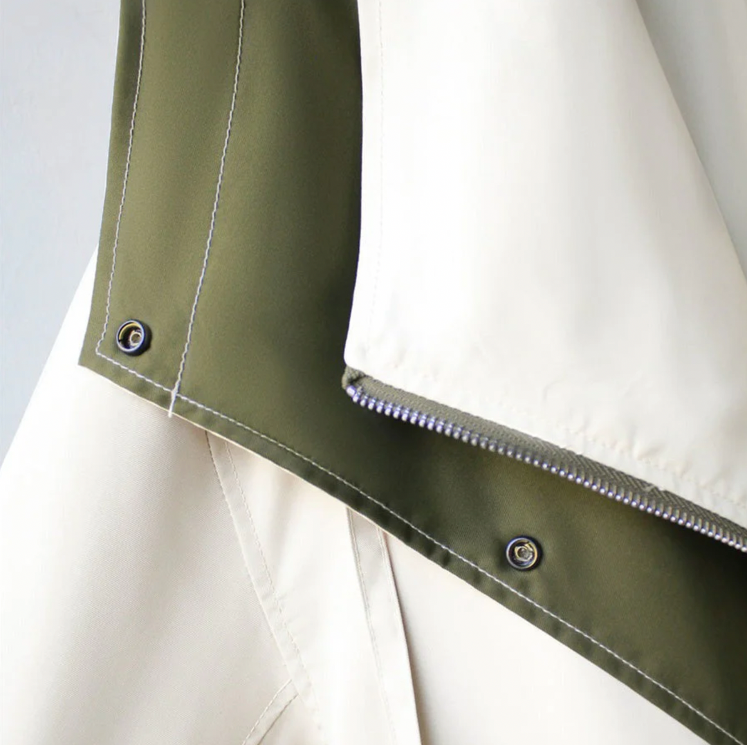 Drune | Zweifarbige Jacke mit Weiter Kragen Leicht und Modern