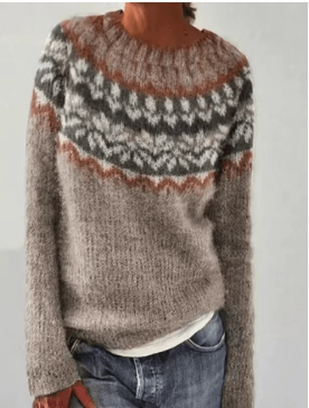 Drune | Schick Gemusterter Strickpulli