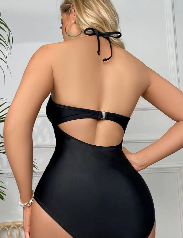 Drune | Badeanzug mit Mesh-Details und offenem Rücken