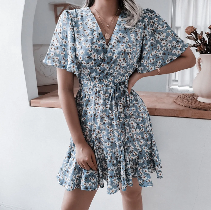 Drune | Blumen Bequem Sommerkleid