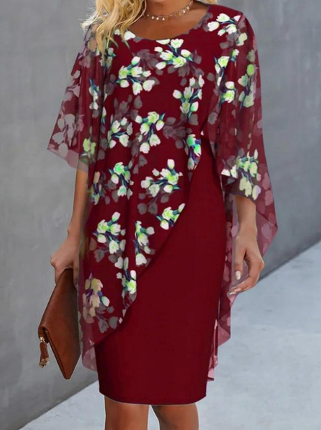 Drune | Elegantes Schichtkleid Mit Blumen