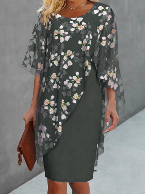 Drune | Elegantes Schichtkleid Mit Blumen
