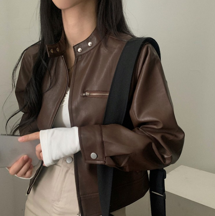 Drune | Retro-Jacke mit Stehkragen und Reißverschluss