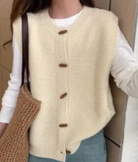 Drune | Ärmelloser Pullover Herren Stehkragen Minimalistisches Basic Weiche Stricktextur