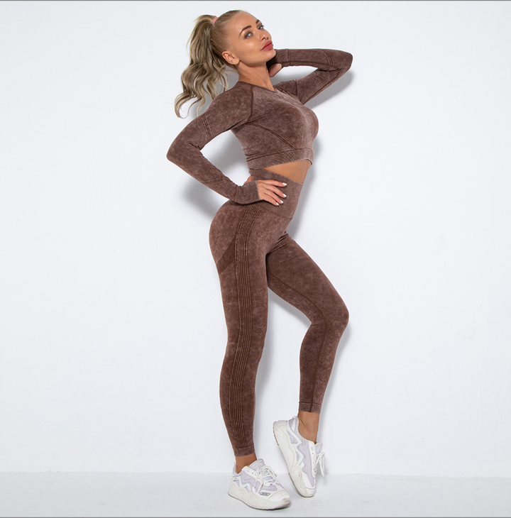 Drune | Sportliches Set Mit Crop Top Und High Waist Leggings
