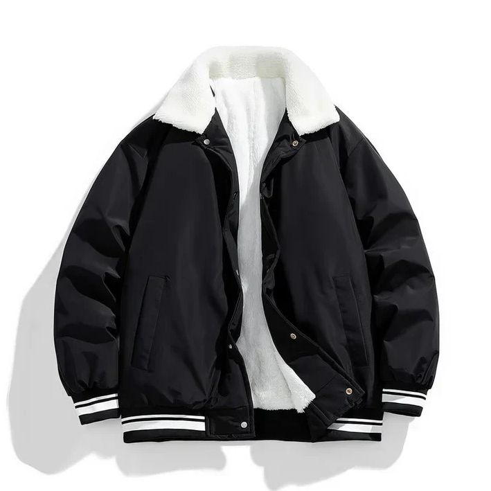 Drune | Warme winterjacke für herren mit sherpa-kragen