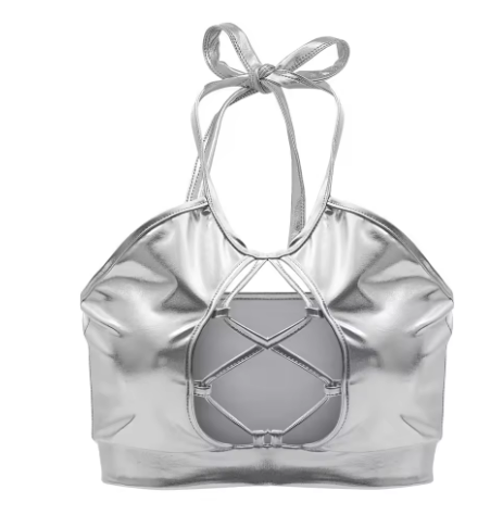 Damen Sport-Bikini-Oberteil mit einzigartigen Schnittdetails und schimmerndem Finish Drune