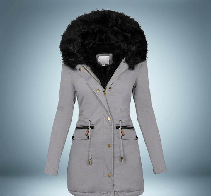 Drune | Parka mit Pelzkragen In Schwarz