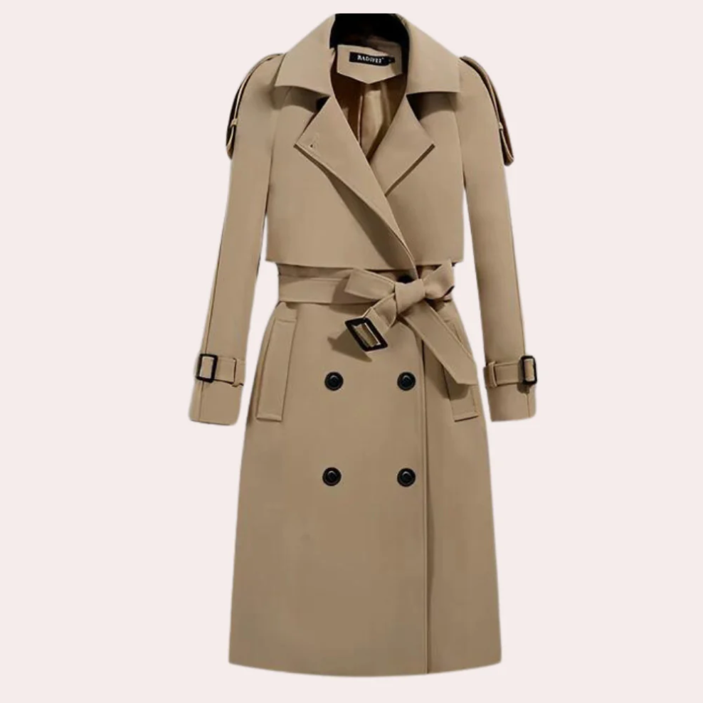 Drune | Eleganter Langer Trenchcoat für Damen