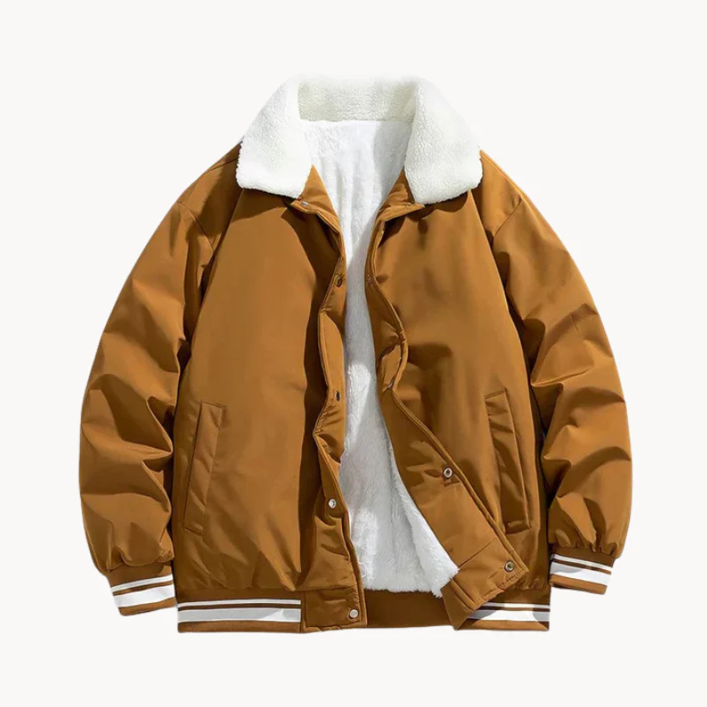 Drune | Warme winterjacke für herren mit sherpa-kragen