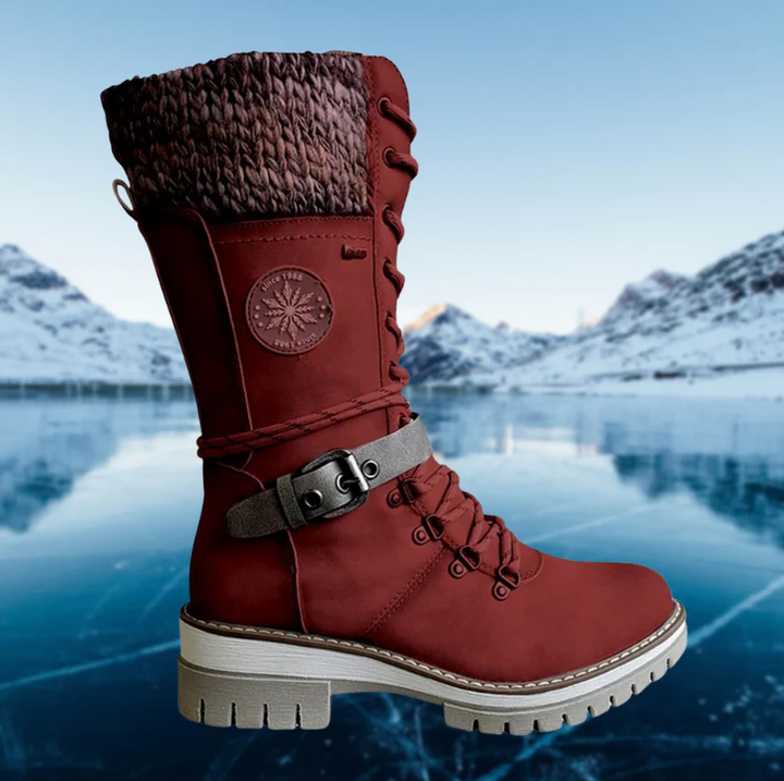 Drune | und stilvolle damen-winterstiefel aus leder