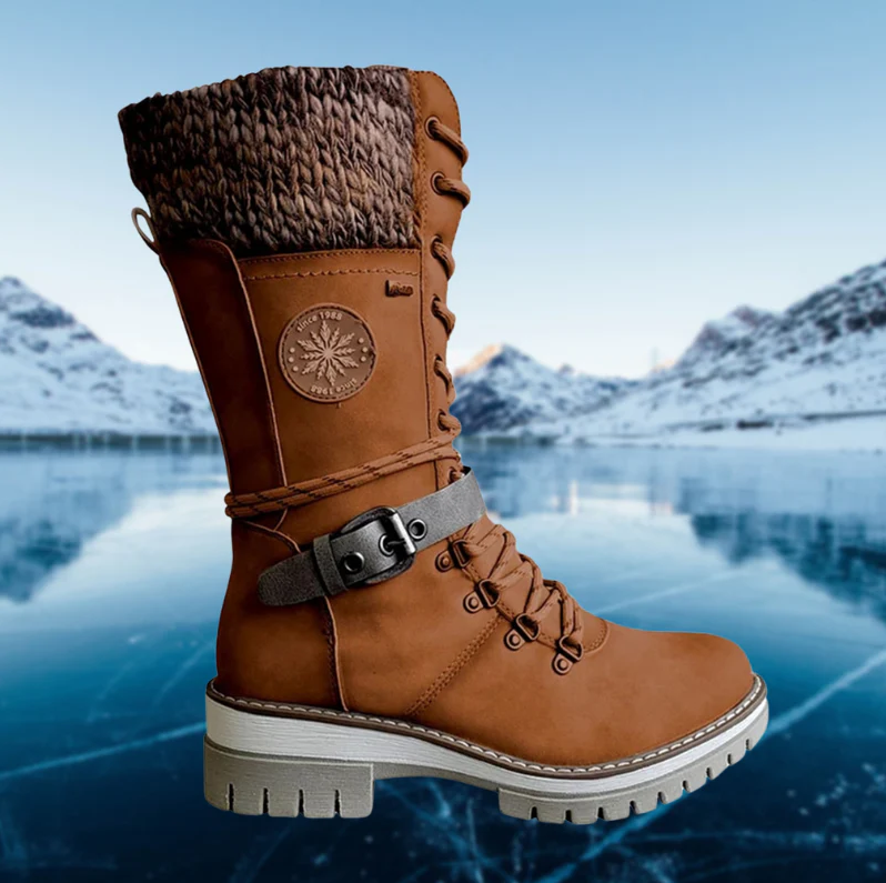 Drune | und stilvolle damen-winterstiefel aus leder