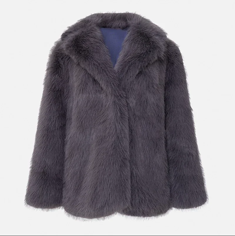 Drune | Luxuriöse Jacke Aus Weichem Kunstfell für Damen