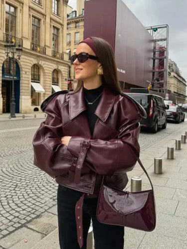Drune | Lederjacke Herbst-Winter für Damen